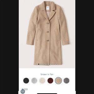 Abercrombie & Fitch Wool-blend dad coat